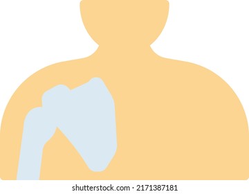 shoulder Vector illustration on a transparent background. Premium quality symmbols. Line Color vector icons for concept and graphic design.