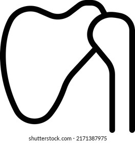 shoulder  Vector illustration on a transparent background. Premium quality symmbols. Thin line vector icons for concept and graphic design. 
