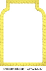 Shouldered Arch Architectural Arch rectangular Door Window frame Greek key pattern Greek meander branches decorative Luxury decorative golden frame gold greek fret picture frame golden frame ornament