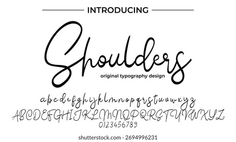 Shoulders - Elegant Script Font for Smooth Handwritten Design and Creative Typography