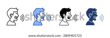 Shout Icon with Style Variations