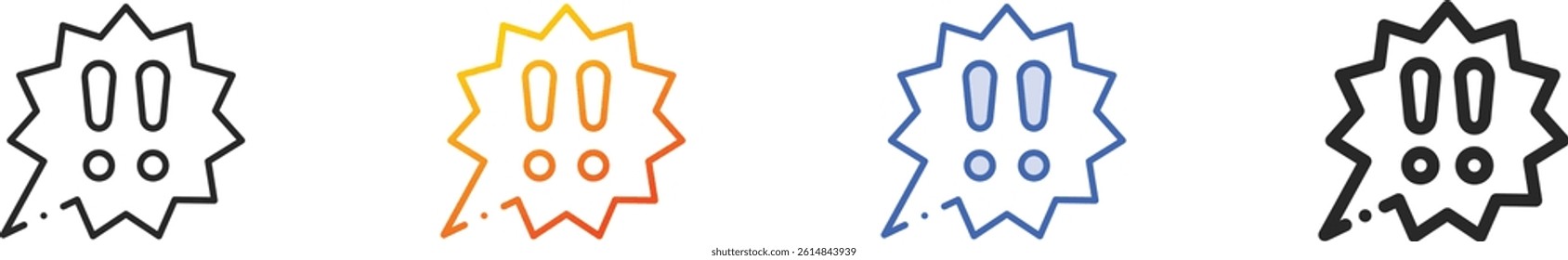 shout icon.Thin Linear, Gradient, Blue Stroke and bold Style Design Isolated On White Background