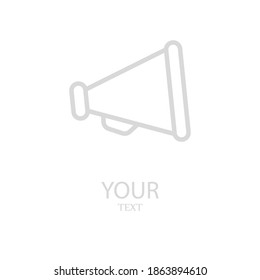 shout line icon, outline vector illustration.