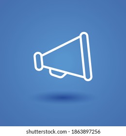 icono de línea de grito, ilustración de vector de contorno.