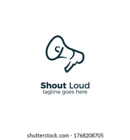 shout loud logo design vector illustration