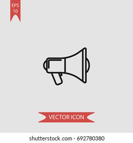 Shout megaphone vector icon, illustration symbol
