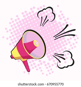 Shout. A square template in retro comic style for advertising promotions and discounts.