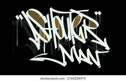 SHOUTER MAN graffiti style design