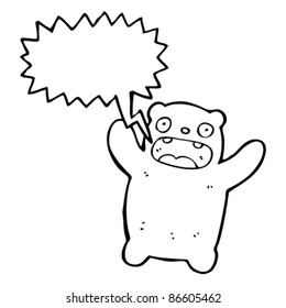 shouting bear cartoon