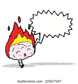 shouting brain cartoon