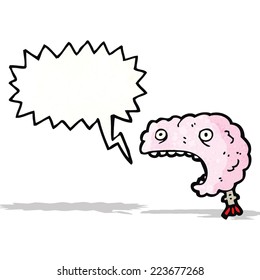 shouting brain cartoon