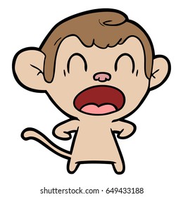 shouting cartoon monkey