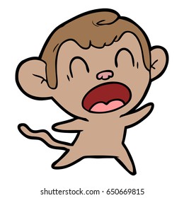 gritando mono de dibujos animados