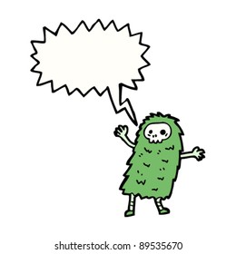 shouting halloween monster cartoon