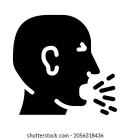 gritando a su marido y divorciándose de un vector de iconos glifos. gritando a su marido y el signo del divorcio. símbolo de contorno aislado ilustración negra