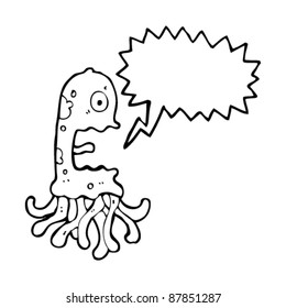 shouting jellyfish cartoon