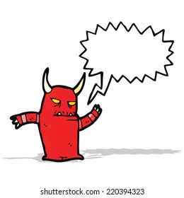 pequeño demonio gritando