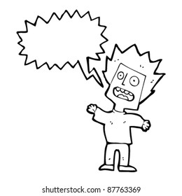 shouting man cartoon