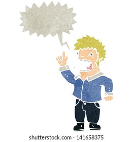 shouting man retro cartoon