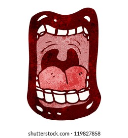 shouting mouth cartoon