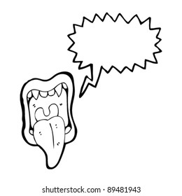 shouting mouth cartoon