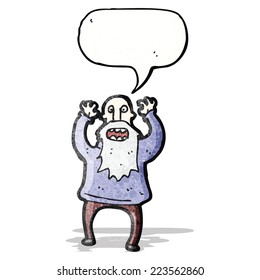 Schreien eines alten Menschencartoons