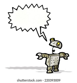 gritando desenhos animados de robôs