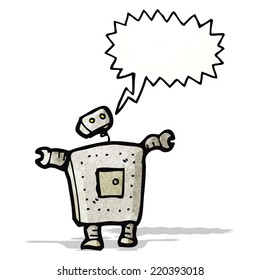 shouting robot cartoon