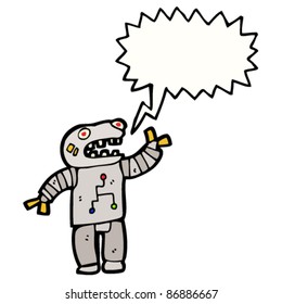 shouting robot cartoon