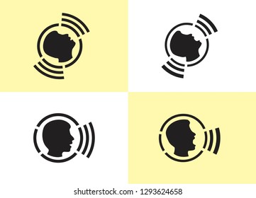 Shouting screaming silhouette of man 