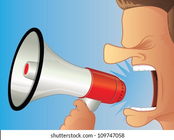 Shouting using a Megaphone
