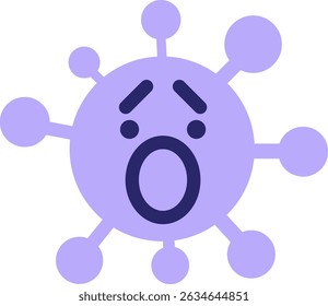 shouting virus in bright neon colors