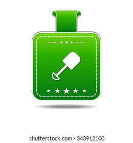 Shoval Green Vector Icon Design
