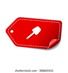 Shoval Red Vector Icon Design