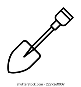 Shove, Shovel Icon Logo Design Vector Template Illustration Sign And Symbol Pixels Perfect