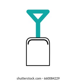 shovel beach isolated icon