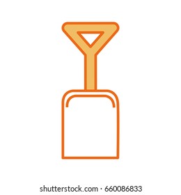 shovel beach isolated icon