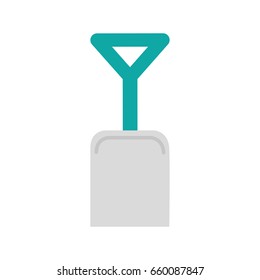 shovel beach isolated icon