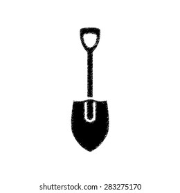  shovel  - black vector icon