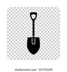 shovel -  black vector icon