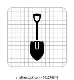 shovel  - black vector icon