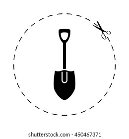 shovel  - black vector icon