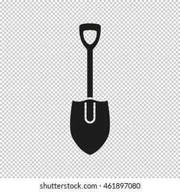 shovel  - black vector icon