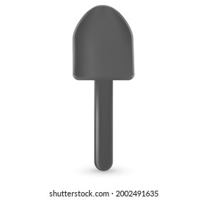 Shovel and bucket , Set of buckets and dustpan. Colorful children toys isolated on white background. Set of equipment for children sensory, motor skills games.