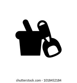 shovel bucket  vector icon