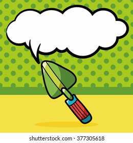 Shovel color doodle, speech bubble