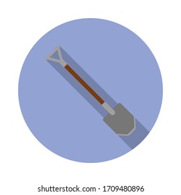 farbige Illustration lange Schattensymbol. Einfache farbige Vektorillustration von Camping-Icons für i und ux, website oder mobile Anwendungen