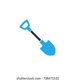 Shovel Colorful Icon Symbol. Premium Quality Isolated Digging Element In Trendy Style.