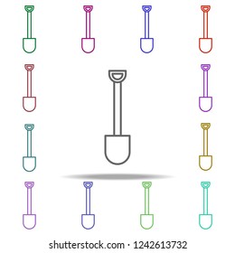 shovel concept line icon. Elements of construction tools in multi color style icons. Simple icon for websites, web design, mobile app, info graphics