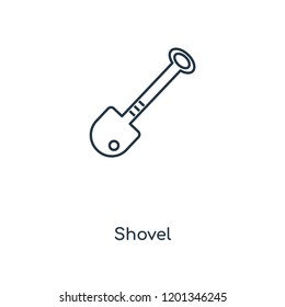 Shovel concept line icon. Linear Shovel concept outline symbol design. This simple element illustration can be used for web and mobile UI/UX.
